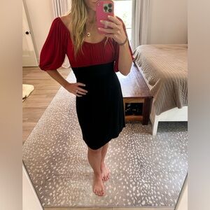 Studio M. Red and black cocktail dress. Medium.